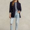 AZURE Ralph Lauren Damen Jeans mit geradem Bein und verkürzter Länge