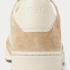 Beige Ralph Lauren Court Sneakers aus Leder und Wildleder für Herren