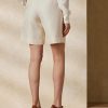 Beige Ralph Lauren Francine Shorts aus Shantung-Seide für Damen