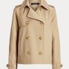 Beige Ralph Lauren Kurze Zweireihermäntel für Damen