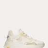 Beige Ralph Lauren Logo Tech Sneakers für Damen