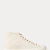 Beige Ralph Lauren Mayport Canvas-Sneakers für Damen