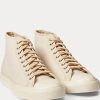 Beige Ralph Lauren Mayport Canvas-Sneakers für Damen