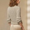 Beige Ralph Lauren Rollkragenpullover aus Seide mit Verzierung für Damen