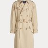 Beige Ralph Lauren Trenchcoats aus Stretch-Baumwolle für Herren