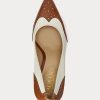 Beige / Weiß Ralph Lauren Lynden Pumps aus Nappa- und brüniertem Leder für Damen