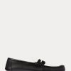 Beige / Weiße Ralph Lauren Chalmers Penny Loafer aus Kalbsleder für Damen