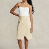 Beige Wickelröcke aus Leinen von Ralph Lauren für Damen Beige Wickelröcke aus Leinen von Ralph Lauren für Damen