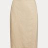 Beige Wickelröcke aus Leinen von Ralph Lauren für Damen Beige Wickelröcke aus Leinen von Ralph Lauren für Damen