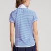Blau/Weiß gestreifte Jersey-Poloshirts von Ralph Lauren für Damen