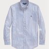 Blaue formelle Slim Fit-Hemden aus gestreifter Popeline von Ralph Lauren für Herren