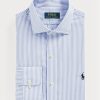 Blaue formelle Slim Fit-Hemden aus gestreifter Popeline von Ralph Lauren für Herren
