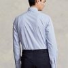 Blaue formelle Slim Fit-Hemden aus gestreifter Popeline von Ralph Lauren für Herren