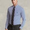Blaue formelle Slim Fit-Hemden aus gestreifter Stretch-Popeline von Ralph Lauren für Herren