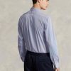 Blaue formelle Slim Fit-Hemden aus gestreifter Stretch-Popeline von Ralph Lauren für Herren