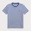 Blaue Herren Ralph Lauren Custom Slim Fit gestreifte Jersey-T-Shirts