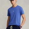 Blaue Herren Ralph Lauren Custom Slim Fit Rundhals-T-Shirts