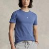 Blaue Herren Ralph Lauren Custom Slim Fit Rundhals-T-Shirts