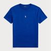 Blaue Herren Ralph Lauren Custom Slim Fit Rundhals-T-Shirts
