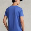Blaue Herren Ralph Lauren Custom Slim Fit Rundhals-T-Shirts