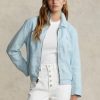 Blaue Leinen-Windjacke von Ralph Lauren für Damen