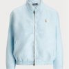 Blaue Leinen-Windjacke von Ralph Lauren für Damen