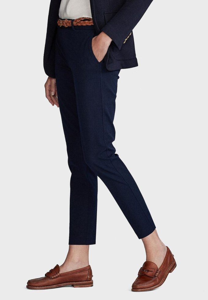 Blaue maßgeschneiderte Hosen von Ralph Lauren für Damen