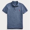 Blaue Poloshirts aus Mesh im Slim Fit von Ralph Lauren für Herren