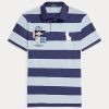 Blaue Poloshirts aus Mesh mit Big Pony-Print für Herren von Ralph Lauren