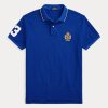 Blaue Poloshirts aus Mesh mit klassischer Passform von Ralph Lauren für Herren