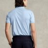 Blaue Poloshirts aus weicher Baumwolle im Custom Slim Fit von Ralph Lauren für Herren