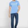 Blaue Poloshirts mit Rundhalsausschnitt und Logo für Herren von Ralph Lauren
