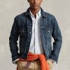 Blaue Ralph Lauren Denim Truckerjacken für Herren