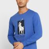 Blaue Ralph Lauren Graphic T-Shirts mit Rundhalsausschnitt für Herren