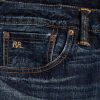 Blaue Ralph Lauren High Slim Bayview Selvedge Jeans für Herren