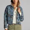 Blaue Ralph Lauren Patchwork-Pulloverjacken für Damen