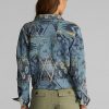 Blaue Ralph Lauren Patchwork-Pulloverjacken für Damen