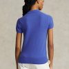 Blaue Slim Fit Poloshirts aus Kaschmir von Ralph Lauren für Damen