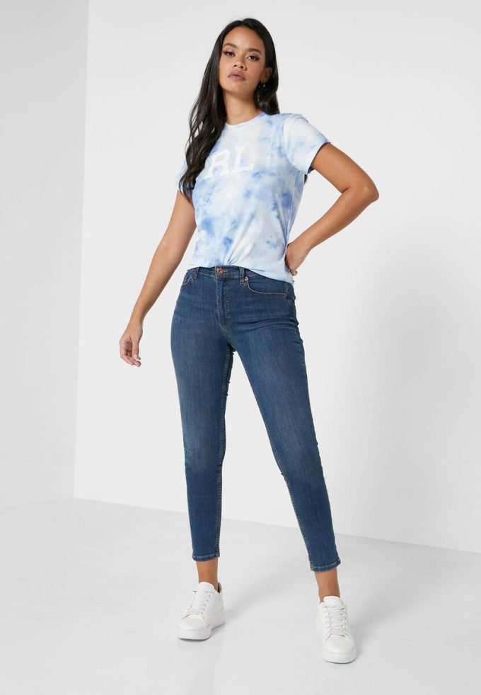 Blaue T-Shirts mit Logo-Aufdruck von Ralph Lauren für Damen