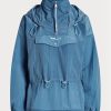 Blaue, verstaubare, durchscheinende Ripstop-Windjacke von Ralph Lauren für Damen