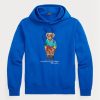 Blauer Fleece-Hoodie „Polo Bear“ von Ralph Lauren für Herren