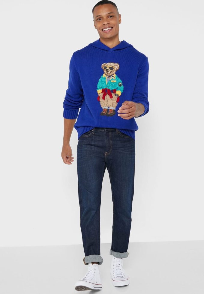 Blauer Ralph Lauren Grafik-Hoodie für Herren