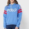 Blauer Ralph Lauren Graphic Strick-Hoodie für Damen