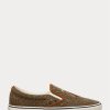 Braun / Braune Ralph Lauren Keaton Tweed Slip-On Sneakers für Herren