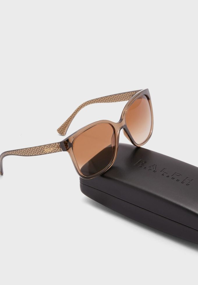 Braune übergroße Sonnenbrille 0Ra5268 für Damen von Ralph Lauren
