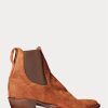 Braune Chelsea-Stiefel aus Wildleder von Ralph Lauren Plainview für Herren