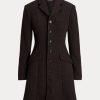 Braune Fit-and-Flare-Mäntel aus Tweed von Ralph Lauren für Damen