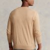 Braune Herrenpullover aus strukturierter Baumwolle von Ralph Lauren in Slim Fit
