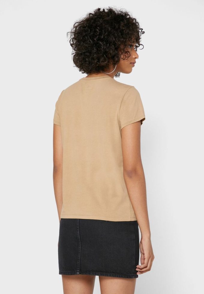 Braune Poloshirts mit Rundhalsausschnitt und Logo für Damen von Ralph Lauren