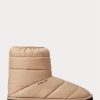 Braune Quiltedie-Stiefel mit Ralph Lauren-Logo für Damen